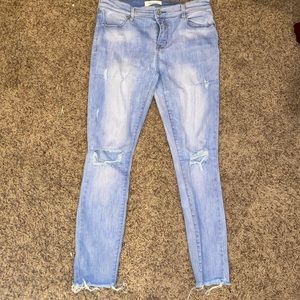 Light wash jeans
